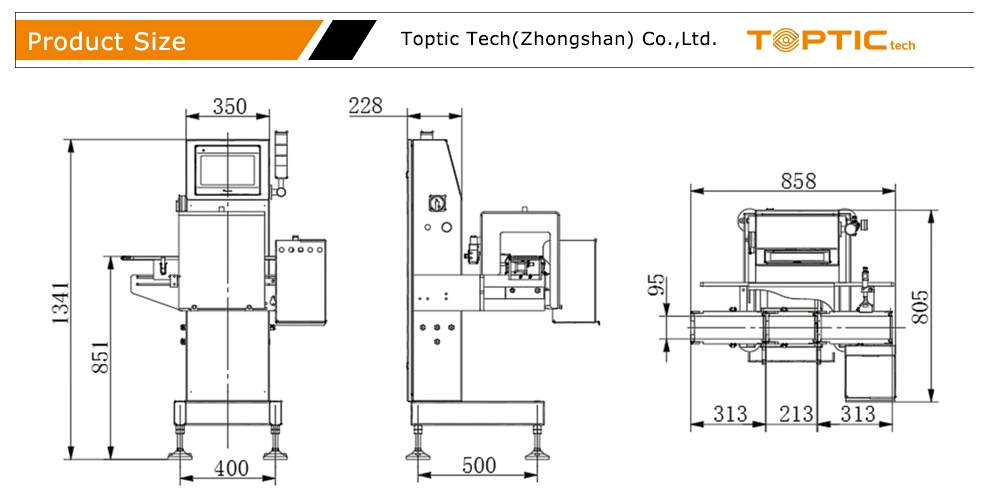 High Accuracy Checkweigher for Food Production with CE