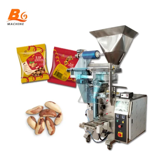 Riempitrice automatica verticale per snack con granuli Sale/essiccante/seme/spezia/zucchero/popcorn/caffè/noci/arachidi/verdura/frutta secca per sacchetti per imballaggio alimentare