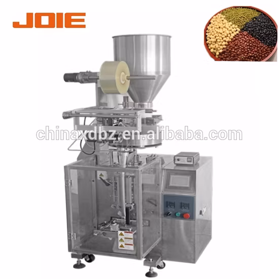 Macchina verticale automatica per alimenti/spuntini/fagioli/cereali/riso/noci/arachidi/zucchero/fagioli/sale/granuli/caffè Riempimento volumetrico Imballaggio Avvolgimento Imballaggio Sigillatrice